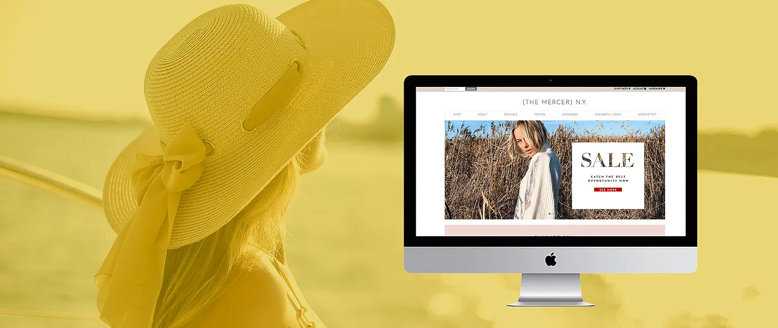 Webentwicklung, Shop und Marketing für Mode: Ansicht Website