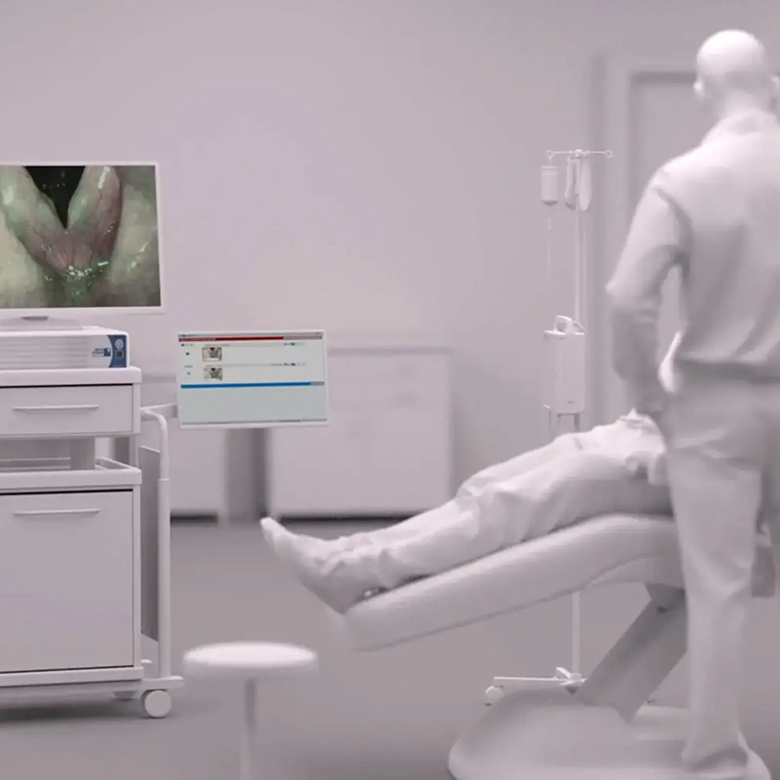 3D Animation von Arzt, Patient und Geräten