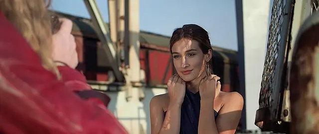 Foto: wie Fotograf ein Modell am Hafen fotografiert