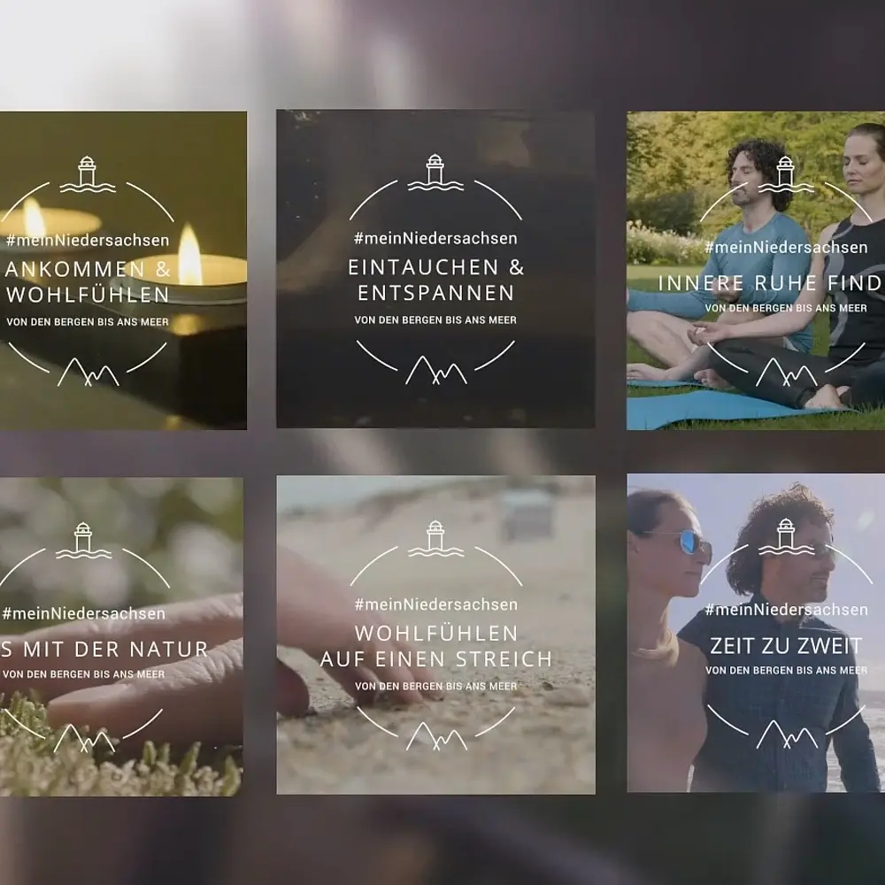 Übersicht über verschiedene Imagebilder von der Social Media Kampagne