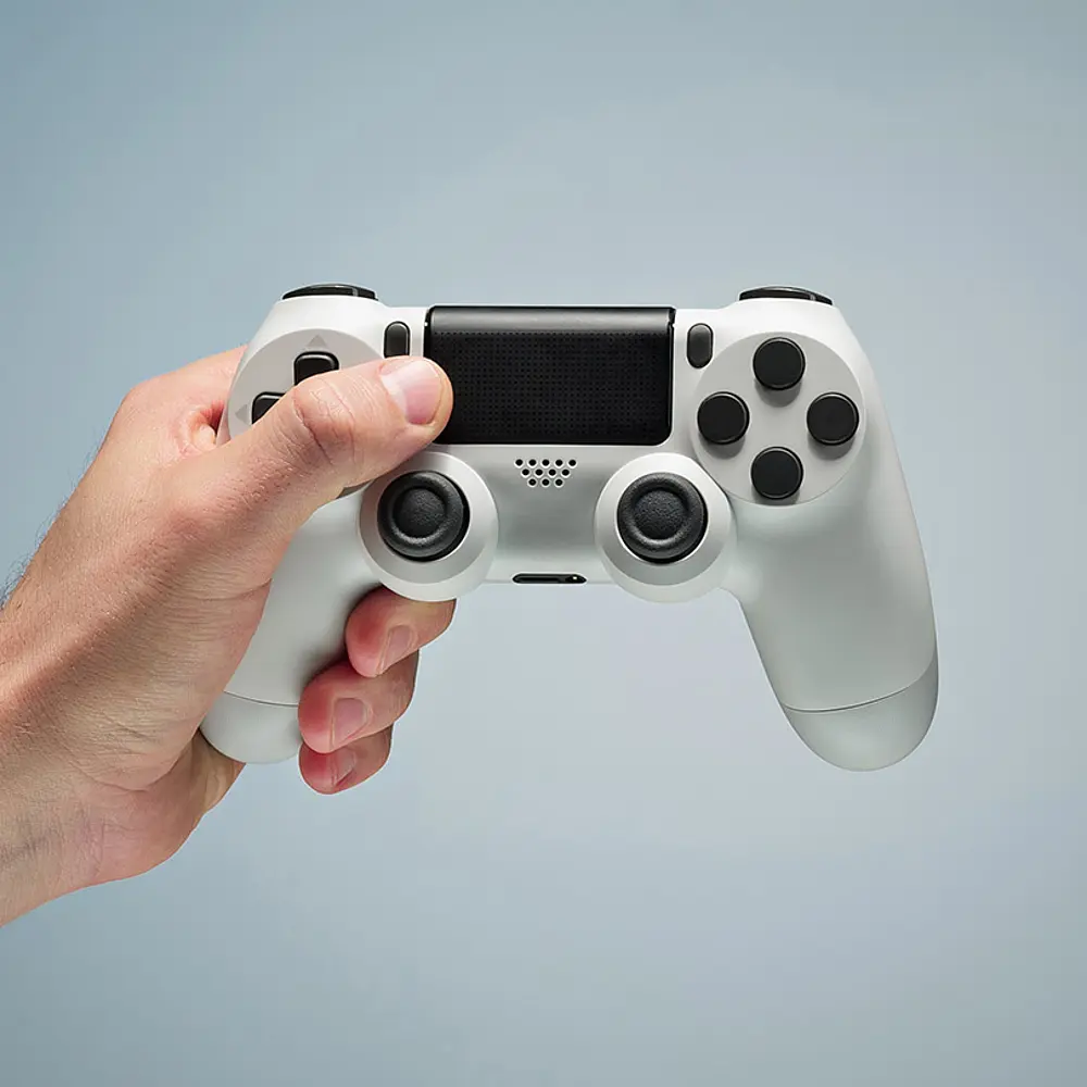 Foto von einem Controller in der Hand