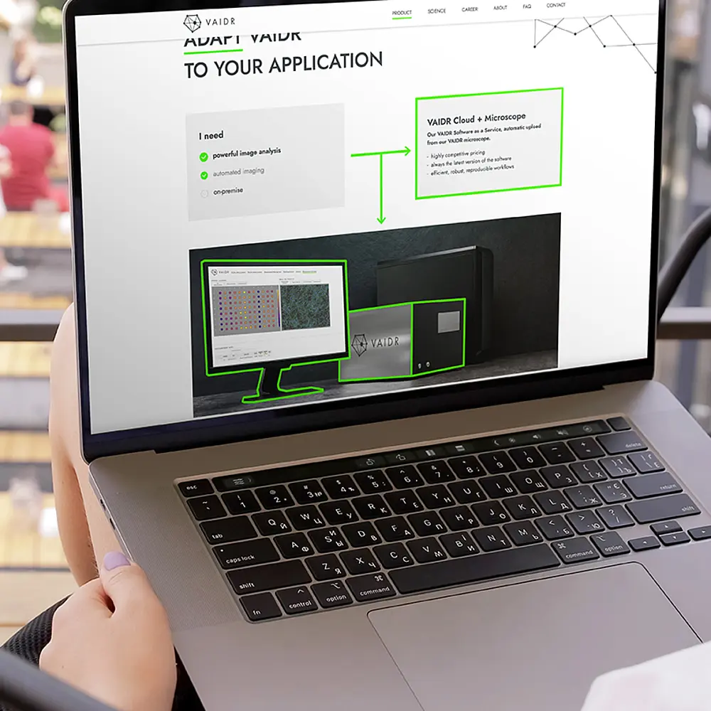 Website-Update für VAIDR – kundenfreundliche Präsentation des Tools für Stammzellenforschung