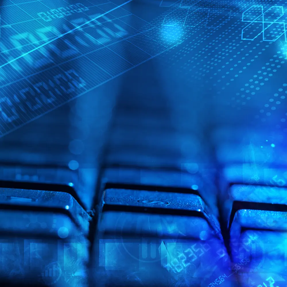 Foto mit Ansicht einer Computertastatur