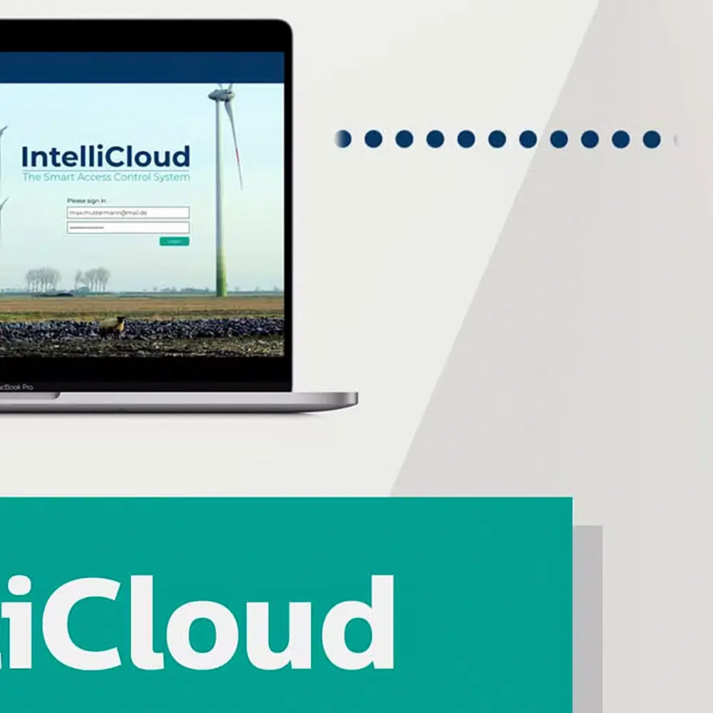 Laptop auf dem die Intellicloud Software geöffnet ist