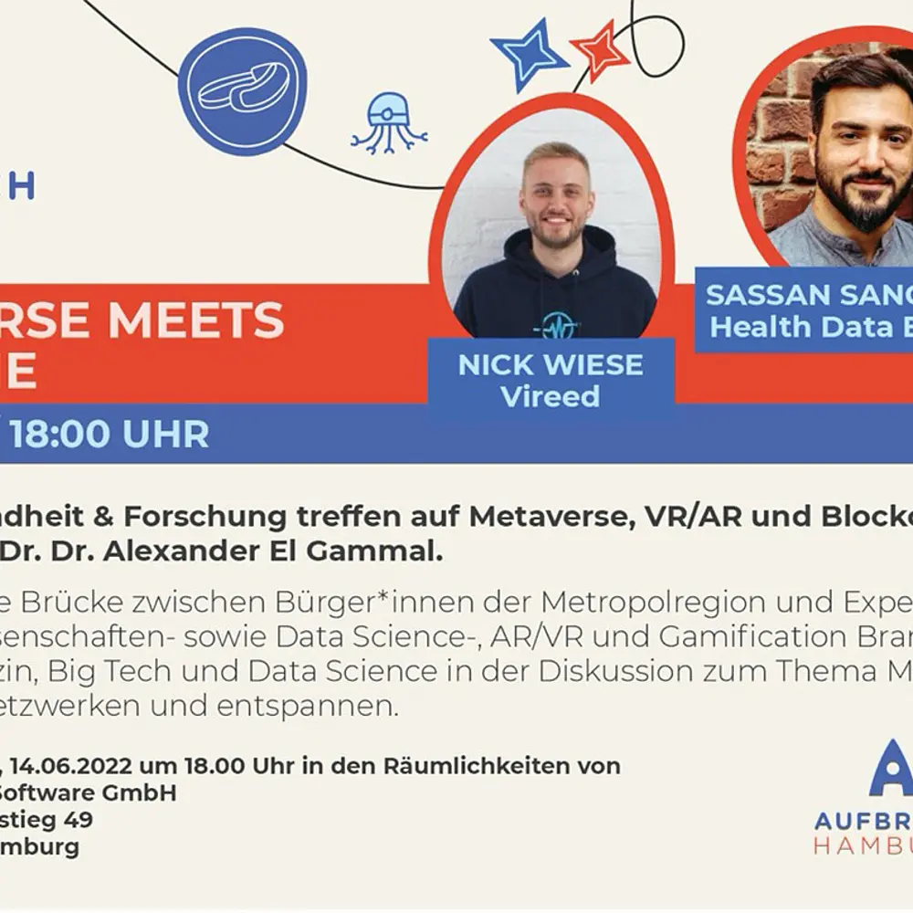 Einladung zur Panel Diskussion "Metaverse meets Medicine" von AUFBRUCH.Hamburg
