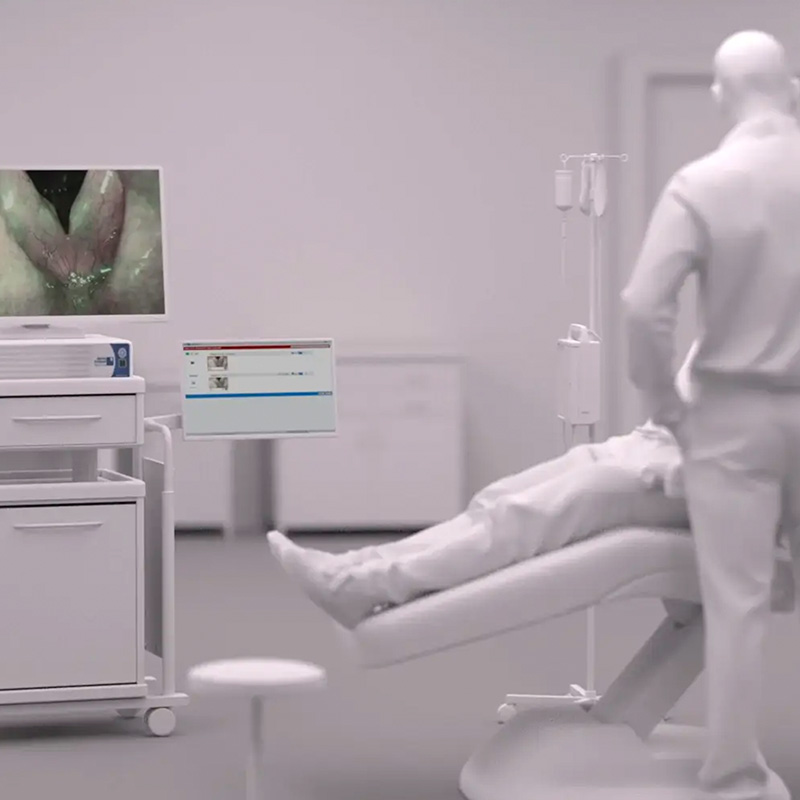 3D-Szene aus einem Promotionfilm für Olympus über einen Klinik-Software im Healthcare-Bereich